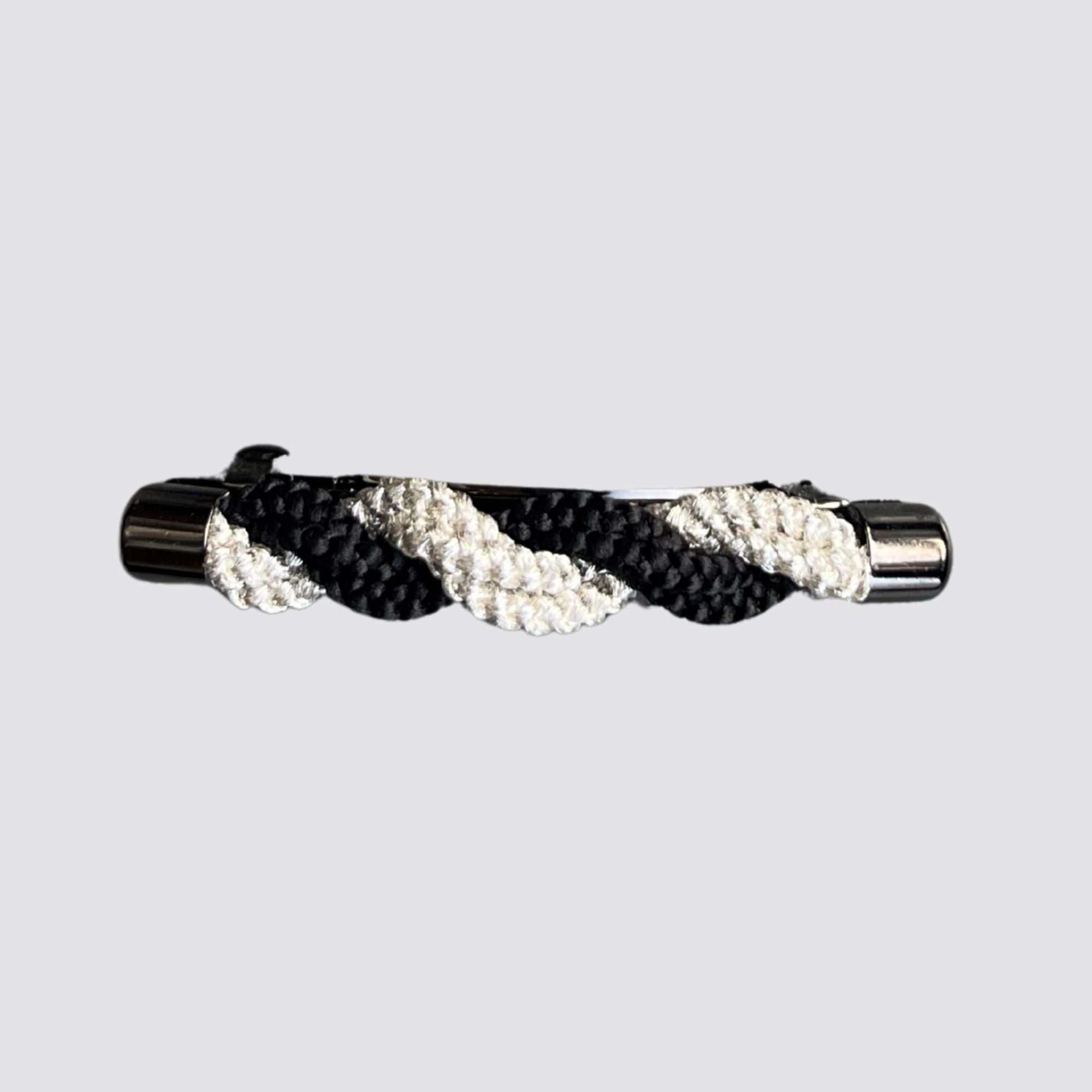Hair Barette - Silver -Single Braid
